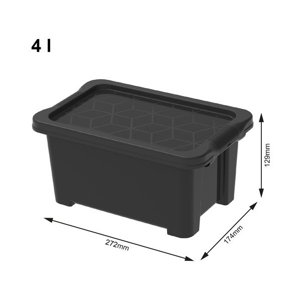 Пластмасова кутия за съхранение с капак Evo Easy - Rotho-image-1