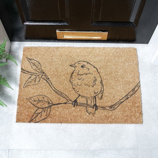 Изтривалка от кокосови влакна 40x60 cm Pencil Robin – Artsy Doormats-image-2
