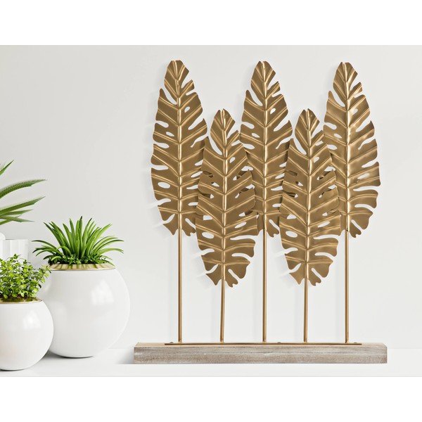 Декоративна фигурка в златно Long Leaf - Mauro Ferretti-image-1