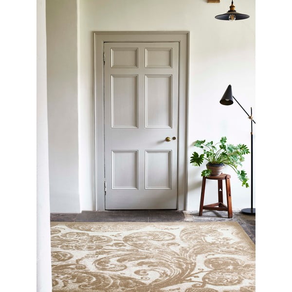 Бежов вълнен килим 200x300 cm Damask – Agnella-image-1