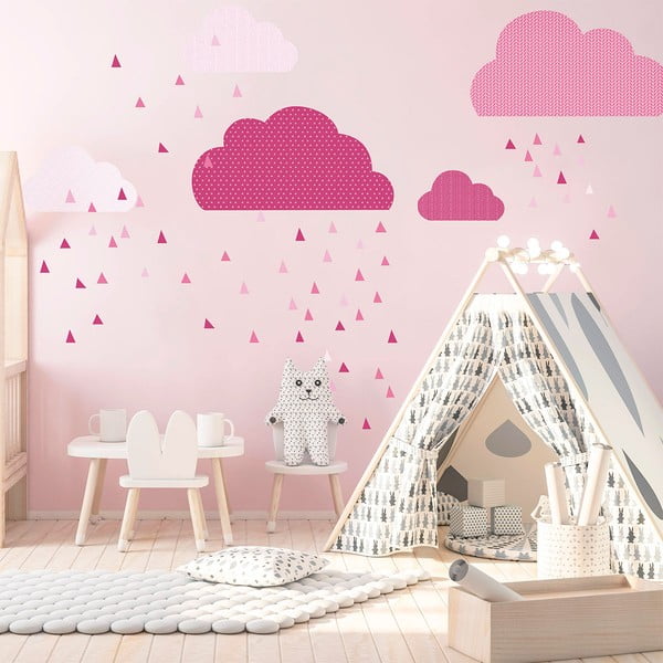 Розов стикер за стена Скандинавски облаци - Ambiance