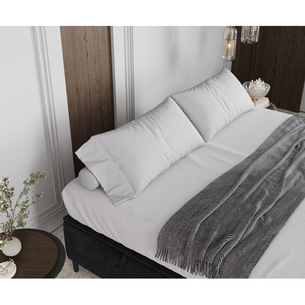 Антрацитно тапицирано двойно легло с място за съхранение 140x200 cm Tate – Maison de Rêve-image-4