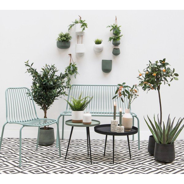 Матово бяла керамична саксия за стена Oval - PT LIVING-image-1