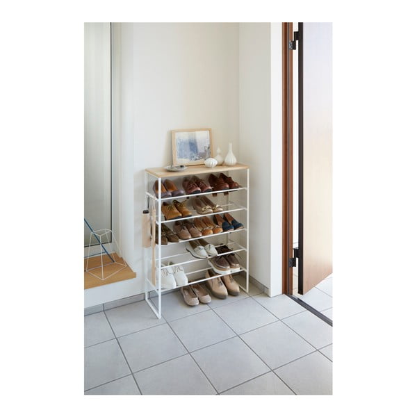 Бяла метална стойка за обувки Tower – YAMAZAKI-image-2