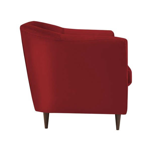 Červená sametová pohovka Kooko Home Glam, 125 cm-image-3