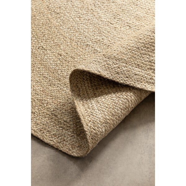 Двустранен ютен кръгъл килим в цвят слонова кост ø 200 cm Braided – Hanse Home-image-2