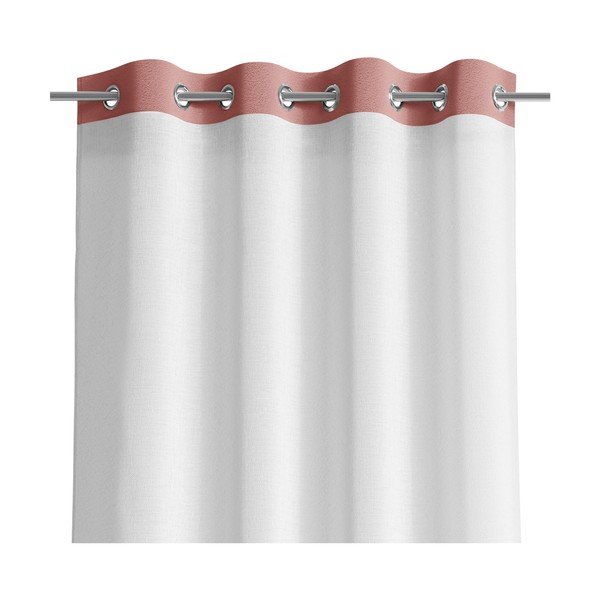 Бяло и кафяво перде Irvelette Eyelets, 140 x 250 cm Irvette Eyelets - AmeliaHome