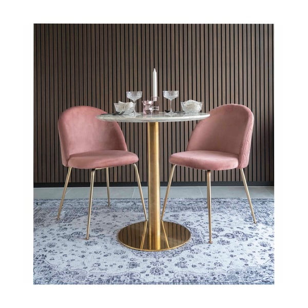 Кръгла маса за хранене с мраморен плот ø 70 cm Bolzano - House Nordic-image-2