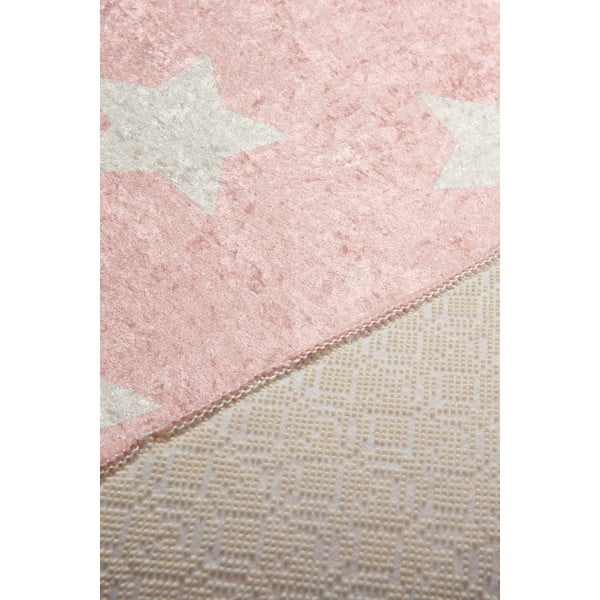 Розов детски нехлъзгащ се килим Stars, 100 x 160 cm - Conceptum Hypnose-image-2