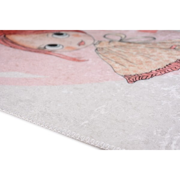 Светлорозов детски килим 100x160 cm Lovely Girl – Vitaus-image-3