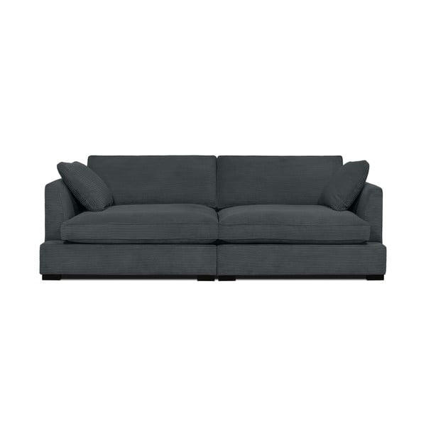 Сив диван от рипсено кадифе 236 cm Mobby – Scandic