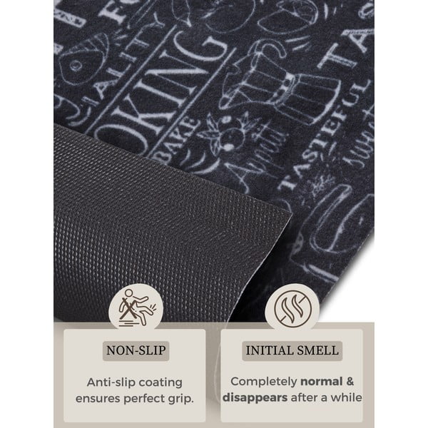 Черен килим 50x150 cm Wild Kitchen Board - Hanse Home-image-4