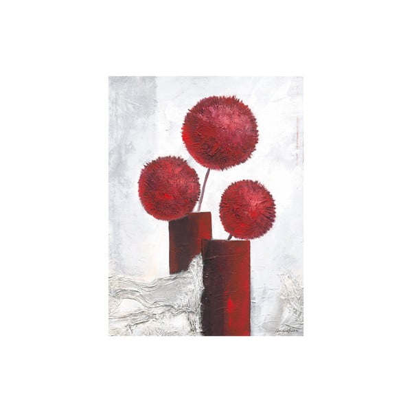 Obraz na plátně Red Pompons 60x80 cm