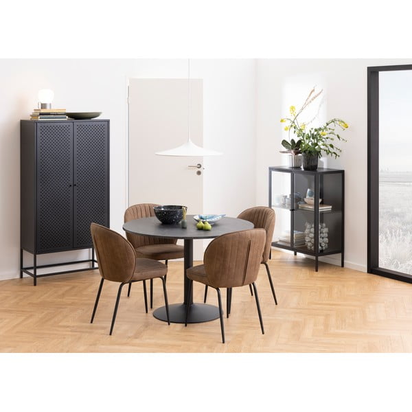 Черен метален гардероб 80x160 cm Newcastle – Actona-image-1