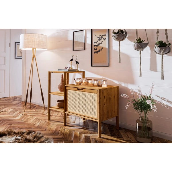 Етажерка за книги от дъбова дървесина в естествен цвят 115x86 cm Pola - The Beds-image-3