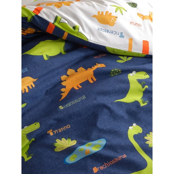 Синьо  единично  детско спално бельо 140x200 cm Dinolar – Mijolnir-image-1