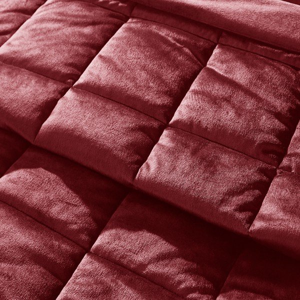 Бордо капитонирано покривало за легло 220x220 cm Kingsley Matt Velvet – Catherine Lansfield-image-2