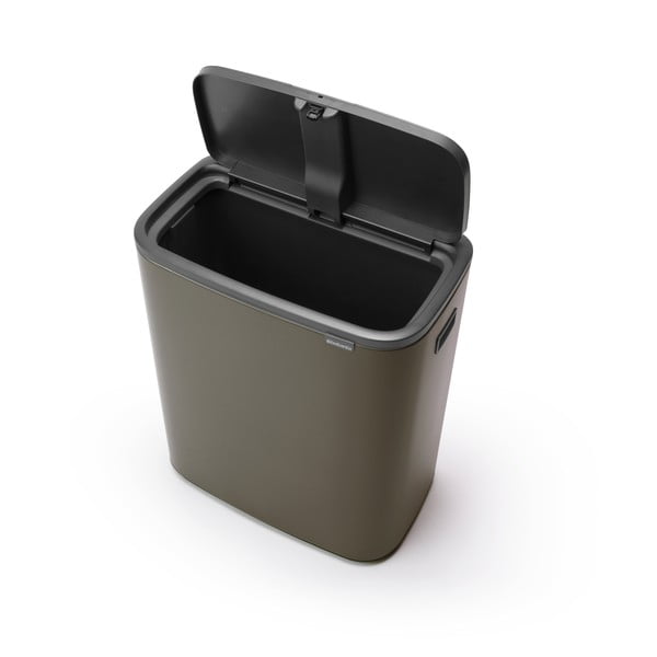 Сиво стоманено кошче за боклук, отваряне с докосване 60 l Bo Touch Bin – Brabantia