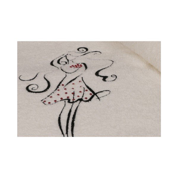 Комплект от бяла кърпа и бяла кърпа за баня с детайли в цвят Belle - Foutastic-image-3