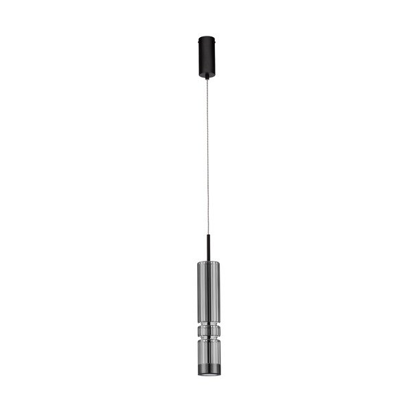Сиво стъклено LED висящо осветително тяло ø 8 cm Bento – Nova Luce