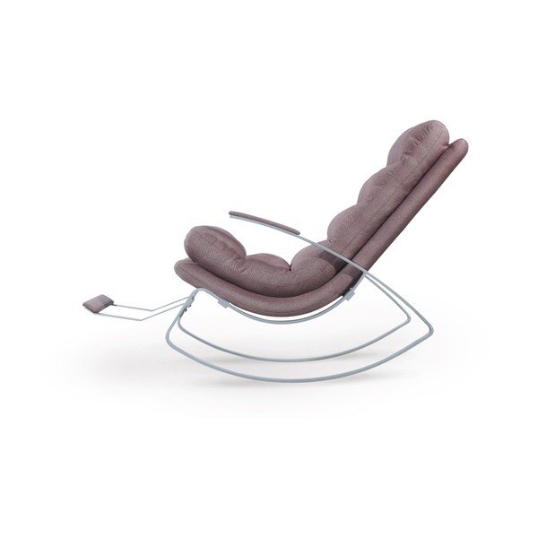 Šedohnědé látkové houpací křeslo Garageeight Rockport-image-2