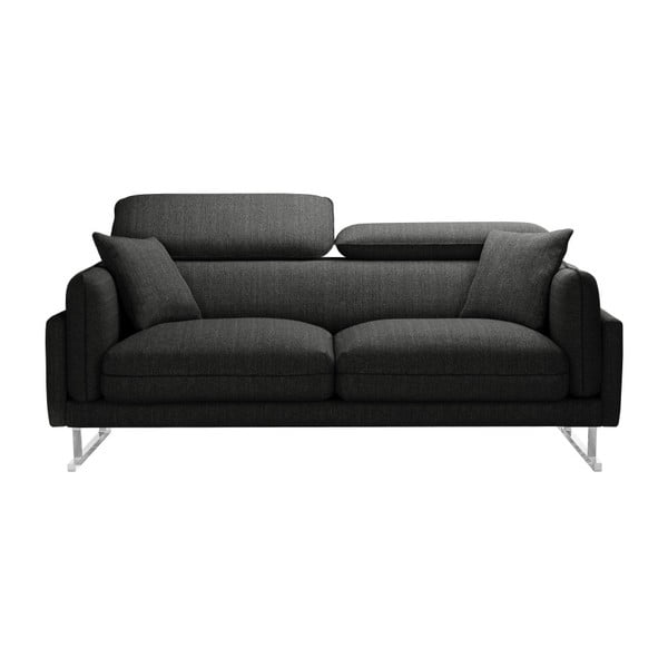Двуместен диван Gigi в антрацитно сиво със сиви кантове - L'Officiel Interiors