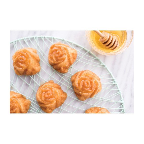 Форма за 6 мини панички в златист цвят Rose, 0,54 л - Nordic Ware-image-1
