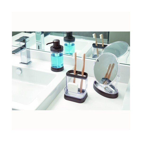 Черен диспенсер за сапун с помпа в тъмен бронз Haley - iDesign-image-3