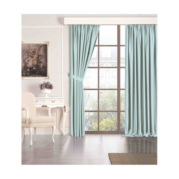 Зелена полузавеса 260x100 cm - Mila Home-image-2