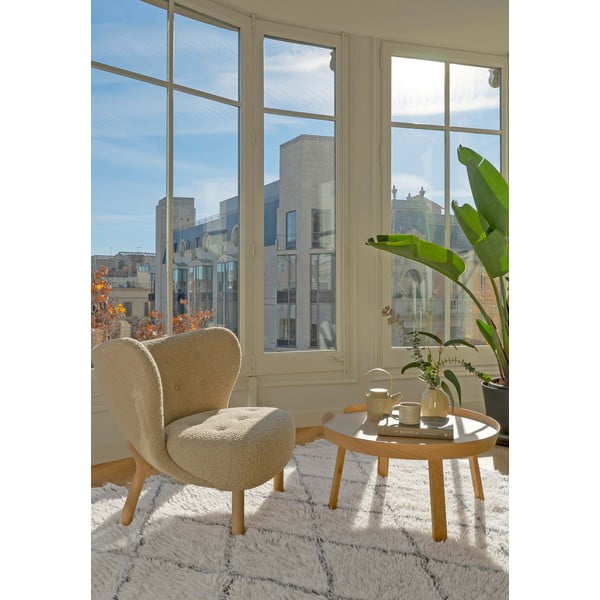 Кремав ръчно изработен вълнен килим подходящ за пране 140x200 cm Berber Soul – Lorena Canals-image-3