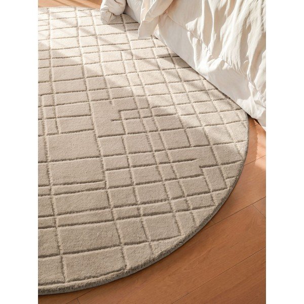 Бежов вълнен кръгъл килим ø 160 cm Kenso – Villeroy&Boch-image-2