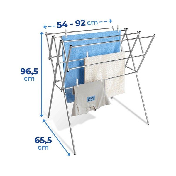 Сушилня за дрехи в блестящо сребрист цвят 8 m – Wenko-image-3