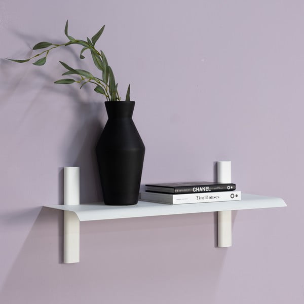 Бял метален стенен рафт 60 cm Hola – Spinder Design-image-1
