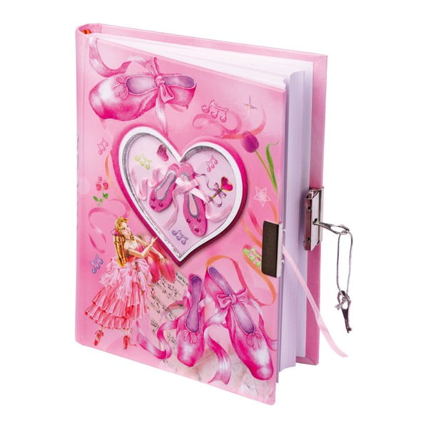Детски розов дневник с ключалка и 2 ключа Балетни обувки - Legler