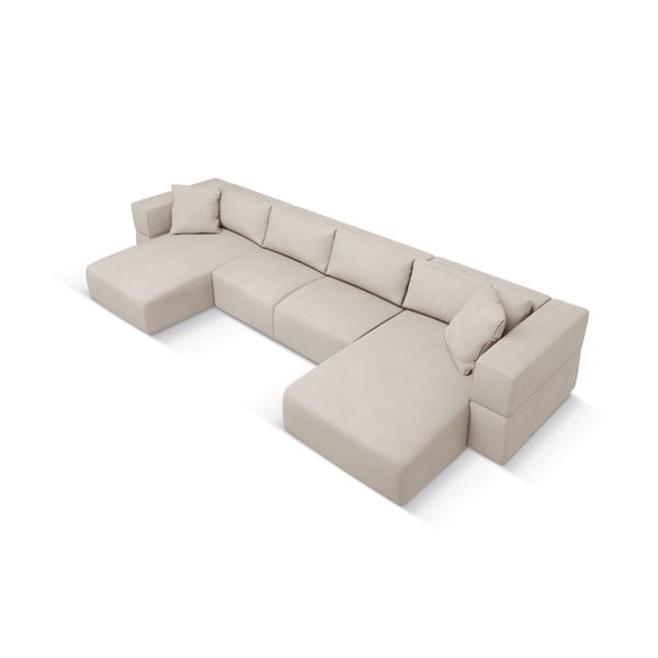 Бежов ъглов U-образен диван Esther – Milo Casa-image-2