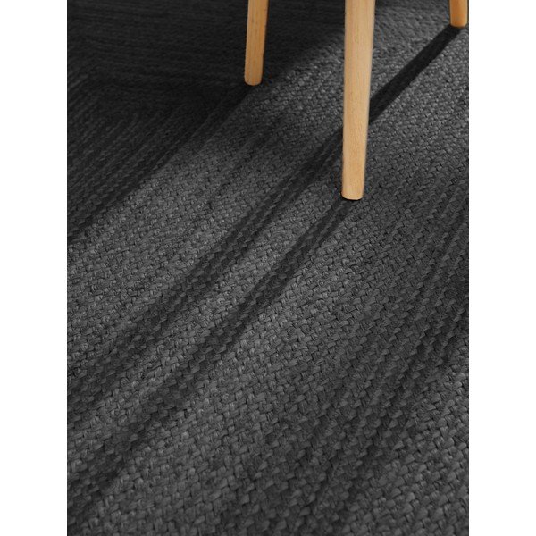 Черна двустранна/ръчно изработена ютена пътека 80x200 cm Juno – Hanse Home-image-4