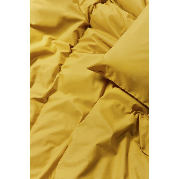 Горчично жълто памучно спално бельо за двойно легло , 200 x 200 cm - Bonami Selection-image-1