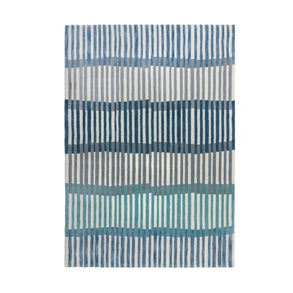 Син килим , 160 x 230 cm Linear Stripe - Flair Rugs