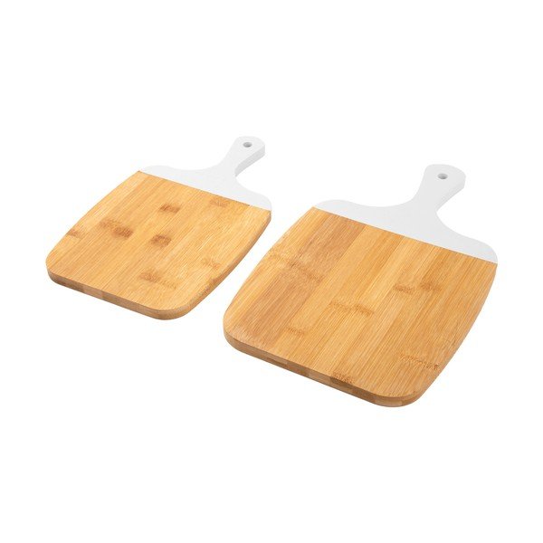 Комплект от 2 бамбукови дъски за рязане с бяла дръжка Gourmet - PT LIVING-image-3