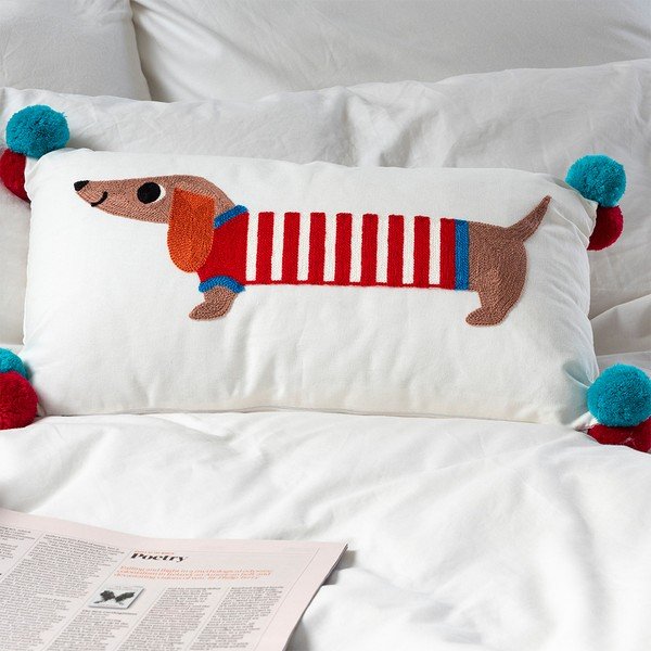 Детска възглавница със смес от памук 50x33 cm Sausage Dog – Rex London-image-1