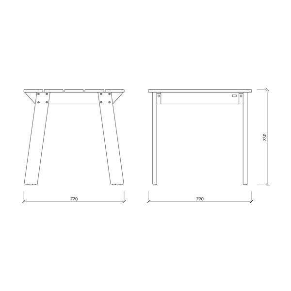 Градинска маса за хранене от масивен бор 77x79 cm Navo – noo.ma-image-4