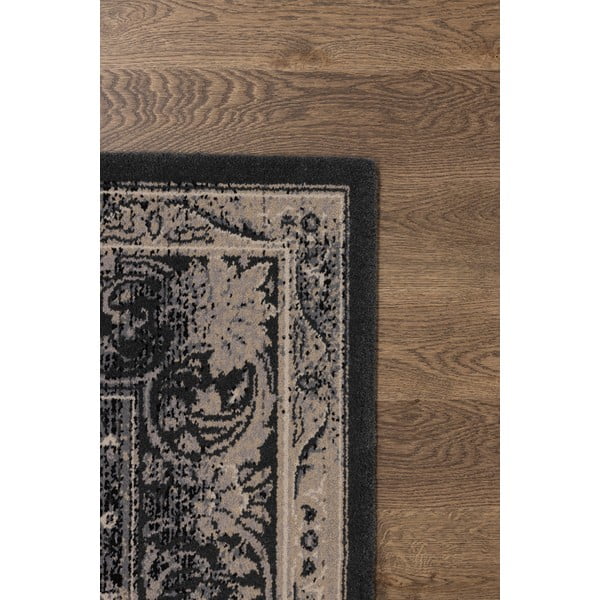 Тъмносив вълнен килим 100x180 cm Zana - Agnella-image-3