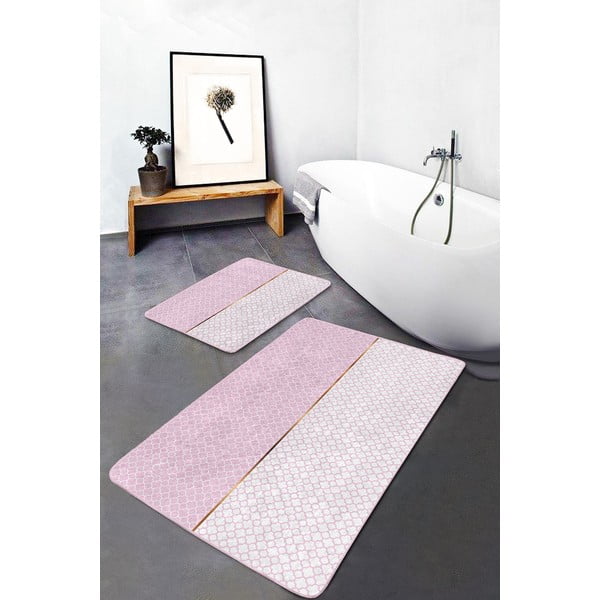 Розови килими за баня в комплект 2 бр. 60x100 cm – Mila Home-image-2