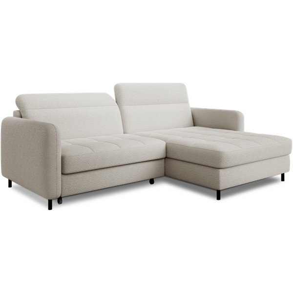 Кремав разтегателен ъглов диван с място за съхранение от букле (десен ъгъл) Gomsi – ELTAP-image-2