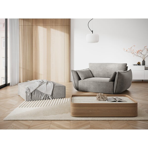 Светлосива табуретка  Vanda - Mazzini Sofas-image-1