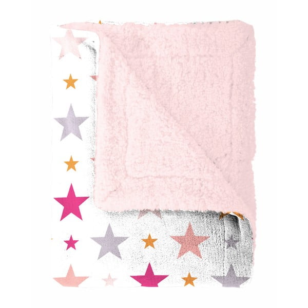 Dětský pléd Home Collection Starry pink, růžové hvězdičky, 130x170 cm