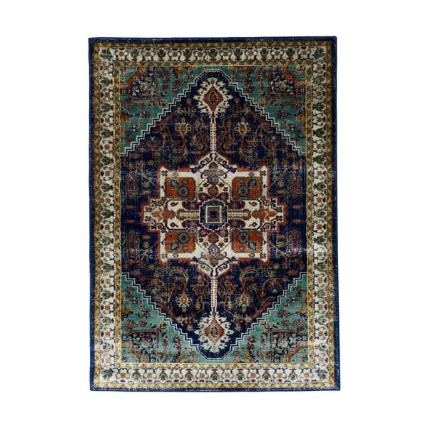 Тъмносин килим , 140 x 200 cm Ashley - Webtappeti