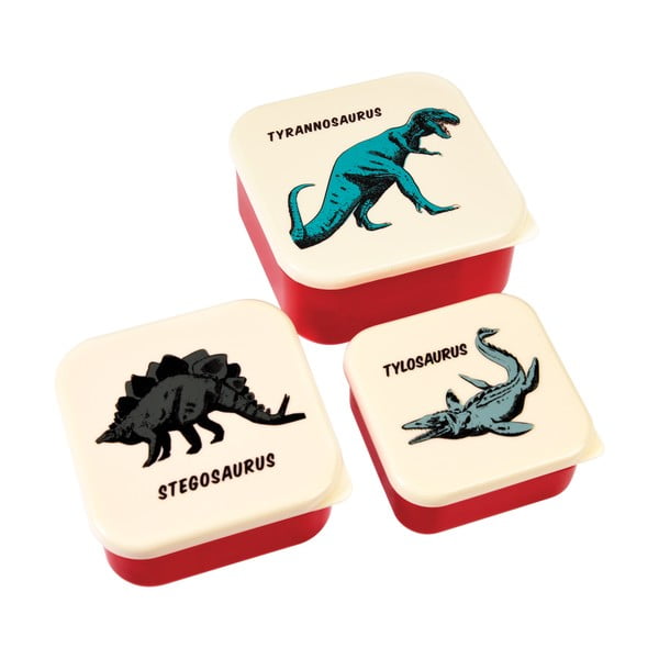 Комплект от 3 кутии за закуски Prehistoric Land - Rex London