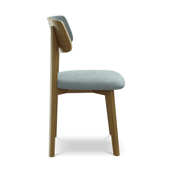 Син трапезен стол от масивна дървесина Niu – Makamii-image-2