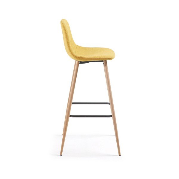 Sada 2 žlutých barových židlí La Forma Nilson-image-2